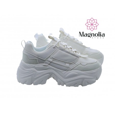 Tenis Blancos con Plataforma
