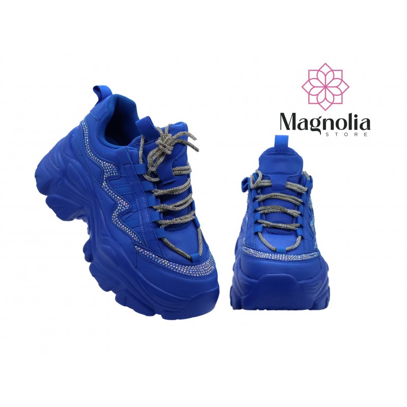 Tenis azul plataforma shops