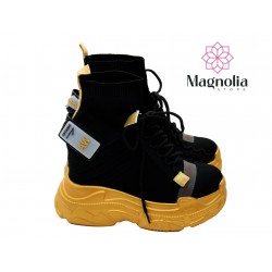 Tenis Plataforma Negro Anthony Wang